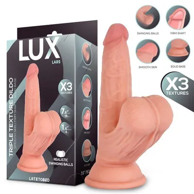 Obrázok produktu pre LUX – Larsovo dildo s trojitou hustotou a kývajúcimi sa semenníkmi 76