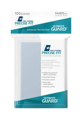 Obrázok produktu pre Rukávy Ultimate Guard Precise-Fit s bočným zavádzaním štandardnej veľkosti Transparentné (100)