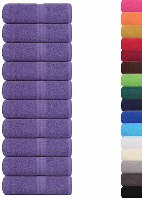 Obrázek produktu pro vidaXL Ručníky FROGN, 10 ks, fialové, 30 x 30 cm, 360 g/m²