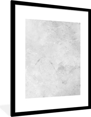 Produktbild von MuchoWow® Gerahmtes Poster Marmor - Textur - Grau - Marmoroptik 60x80 cm - Poster mit Schwarzem Bilderrahmen Wandposter Rahmen Foto Bilder - Wohnzimmer - Dekorationen - Prämie