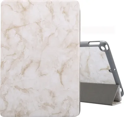Produktbild von Mobigear Tri-Fold Marble iPad 7 (2019) Hülle Klapphülle + Stifthalter - Weiß