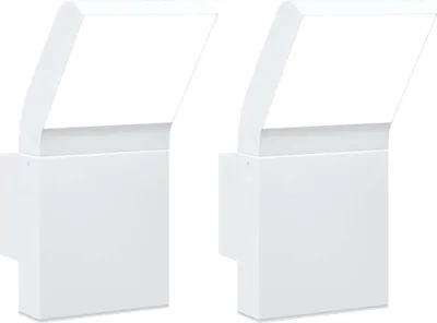 Produktbild von vidaXL LED-Außenwandleuchten 2 Stk. Weiß Aluminiumdruckguss