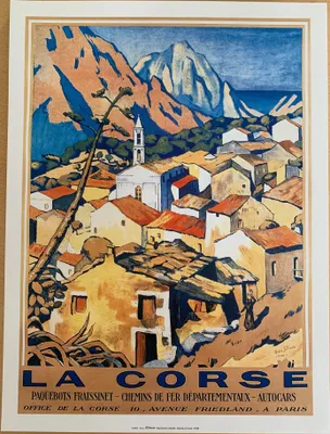 Productafbeelding van La Corse / Paquebot Fraissinet - André Strauss - Poster/affiche, 30x40 cm