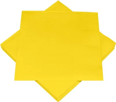 Produktbild von 100 Servietten sonnengelb gelb 33 x 33 cm