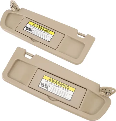 Image de 1 paire de pare-soleil de rechange gauche et droite avec miroir de courtoisie, beige 83280 SNA A01ZB pour Civic 2006 à 2011