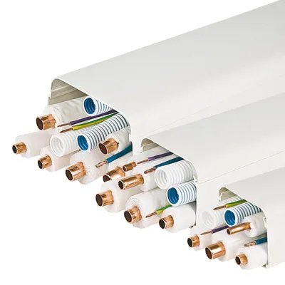 Obrázok produktu pre Vecamco 9805-001-08, Dekoratívne potrubie pre klimatizačné systémy, biele, polyvinylchlorid (PVC), -20 - 60 °C, 80 mm, 60 mm