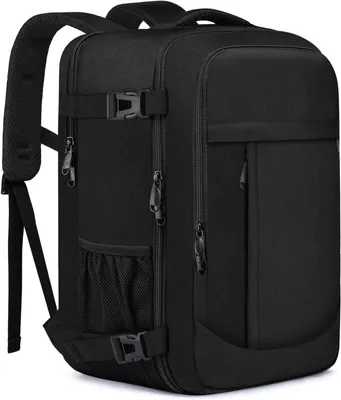 Produktbild von Handgepäckrucksack – Reisetasche – Flugzeugtauglich – Für Kurzreisen – Laptopfach – 40x30x20 cm – Schwarz