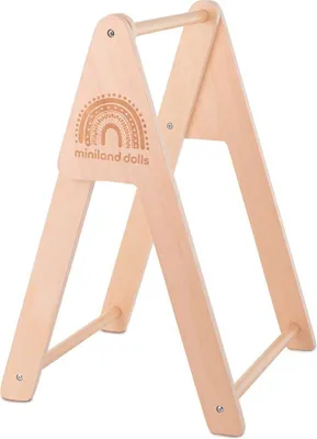 Image de Miniland Porte-manteau en bois Vêtements de poupée Jouets Vestiaire