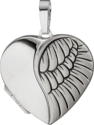 Produktbild von JOBO Medaillon Herz  für 2 Fotos 925 Sterling Silber matt Anhänger zum Öffnen