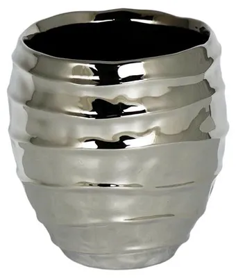 Obrázok produktu pre Kaheku, kvetináč, strieborná farba, priemer 12,5, výška 12,5, kód produktu: 7833040397