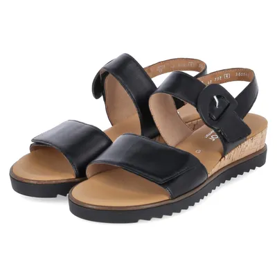 Produktbild von Gabor Damen Keilsandalen Schwarz Glattleder Größe: 41/2