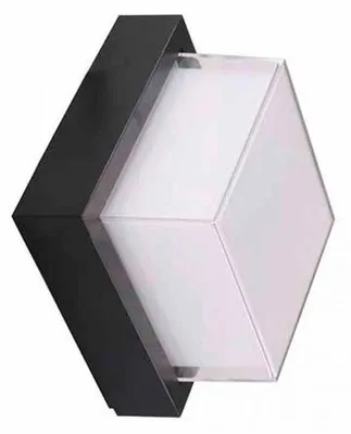 Obrázok produktu pre Led Fasádové Tľaško Štvorcové 7W 3000K 550Lm Ip65 Čierne V-Tac