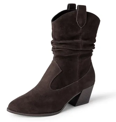 Productafbeelding van A. Essentials: Damesmodieuze, halflange westernlaarzen, bruin, maat 43 EU