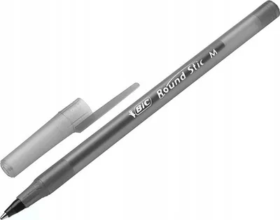 Obrázok produktu pre BIC Round Stic, Klip, Guľôčkové pero, Čierna, 60 kusov, Stredná