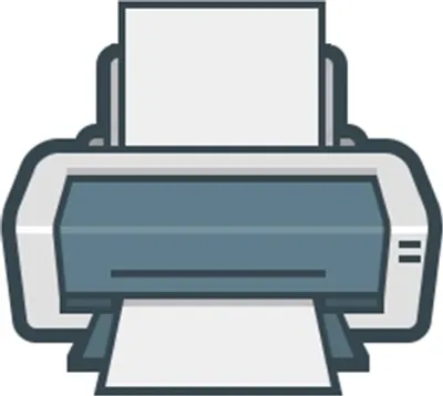A front view of a monochrome dot matrix printer with paper loaded.