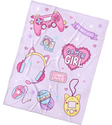 Imagen del producto de Manta para niña gamer, 130x170 cm