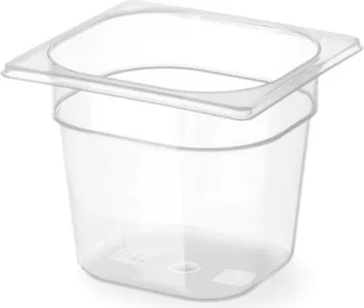 Zdjęcie produktu dla Pojemnik Gastronomiczny Z Polipropylenu Gn 1/6 Wys. 100 Mm - Hendi 880425