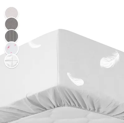Produktbild von Sleepwise Spannbettlaken, Bettwäsche Getestet, Mikrofaser Bettlaken, Spannbettlaken, King Size Leintuch Antistatisch und Hypoallergen, Bezug für Topper und Boxspringbett 90- 100x200 cm