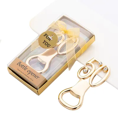 50 goldene Flaschenöffner aus Metall, Dosenöffner, Hochzeitsgeschenk