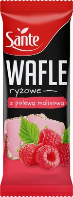 Obrázek produktu pro Rýžové koláčky Sante s malinovou polevou 66 g