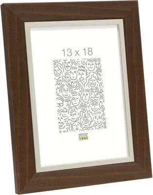 Image de Cadre photo en plastique Deknudt S45VH brun 18x24 cm