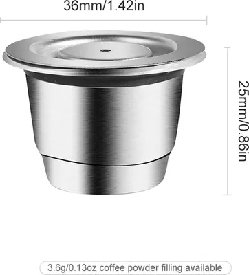 Produktbild von Kaffeekapseln, Edelstahl-Kaffeemaschine, Pod-Filter, Tasse mit 0,13 Unzen Fassungsvermögen für Nespresso U CitiZ Pixie Le Cube Maestria Lattissima Ini