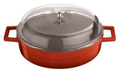 Obrázok produktu pre Sambonet hrniec 28 cm, tmavá liatina, červený 44204R28
