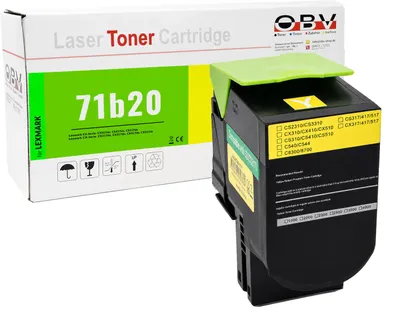 Produktbild von Lexmark 71B20 kompatibler Toner Gelb - CS317dn CS417dn CS517de CX317dn CX417de CX517de