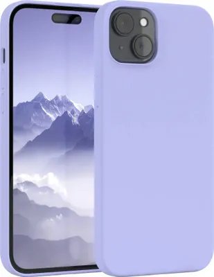 Produktbild von EAZY CASE Silikonhülle für Apple iPhone 15 Plus Silikon Backcover Schutz in Violett