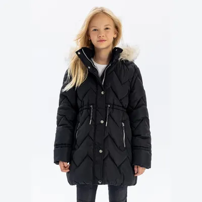 Immagine prodotto di Giacca invernale imbottita Minoti, con cappuccio, colore nero, taglia 158, per bambine