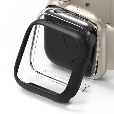 Immagine prodotto di Ringke Slim 2-Pack Apple Watch 7 / 8 (41 Mm) trasparente e nero opaco