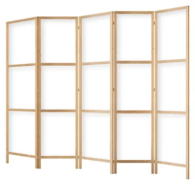 Produktbild von framed concept - Paravent Raumteiler aus Holz 225x172 cm, 5-teilig, einseitig, im orientalischen Stil