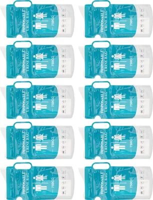 Obrázek produktu pro 10ks jednorázových močových sáčků 750 ml přenosné nouzové močení pro muže ženy děti kempování uložení