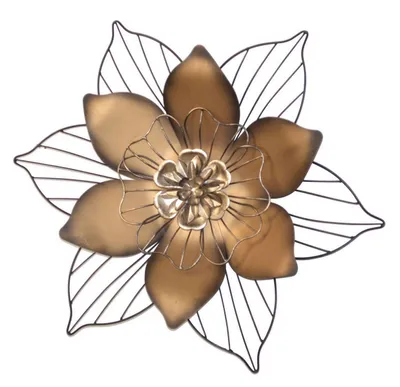 Produktbild von Wanddekoration "Blüte" schwarz/braun/gold