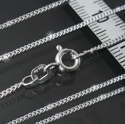 Produktbild von Panzerkette flach 1,4mm breit 925 Sterling Silber Kette 60cm 10514-60