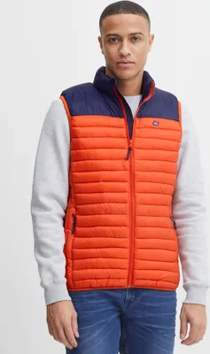 Obrázek produktu pro Blend 20715259 Outerwear Pánská vesta Prošívaná vesta Outdoorová vesta Lehká prošívaná zimní vesta se stojáčkem a barevným vzorem Regular Fit