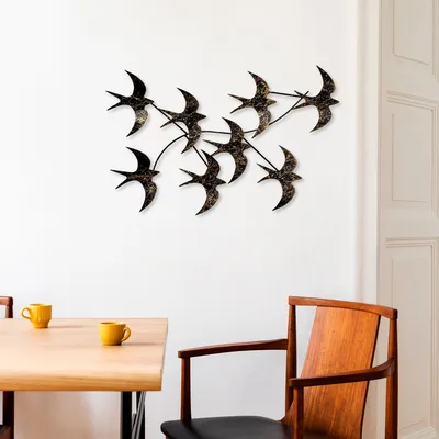 Immagine prodotto di Wallity, Flying Birds 1, Accessorio decorativo da parete in metallo, 100 % METALLO, Multicolore, 69 x 41 x 7 cm