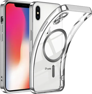 Immagine prodotto di Custodia per iPhone X / iPhone XS Magnetic Ultra Thin Transparent Case con Magsafe e Camera Cover Silver