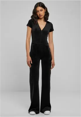 Zdjęcie produktu dla Urban Classics Ladies - Aksamitny kombinezon czarny - L