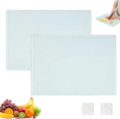 Produktbild von Schneidebrett-Set – 2 Stück – 28 x 20 cm – Borosilikatglas – Rutschfest