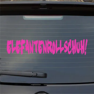 Produktbild von Heckscheibenaufkleber Elefantenrollschuh 40x8 cm Pink Auto Aufkleber Sticker