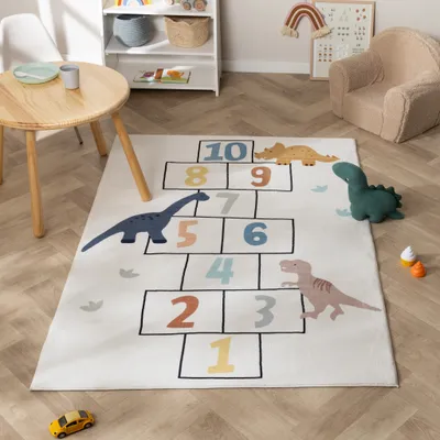 Produktbild von Volero - Spielteppich - Ruby Dinosaurier Creme - 120x170 cm - Kinderzimmer