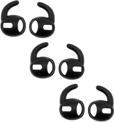 Obrázek produktu pro Silikonové chrániče pro sluchátka – Protiskluzové chrániče – Černé – Bezpečné pouzdro – Pro AirPods Pro 2019 – 3 kusy