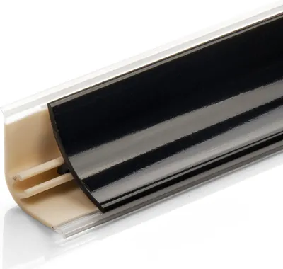 Produktbild von 150cm Abschlussleiste | Farbe: Schwarz glänzend | Wandabschlussleiste | Winkelleiste | Küche | Arbeitsplatte | DQ-PP