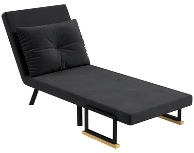 Productafbeelding van HOMCOM slaapstoel, eenpersoonsbank met bedfunctie, relaxstoel met rugkussen