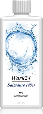 Produktbild von Wark24 Salzsäure (4%) 1L zur Entfernung von Kalk, Rost und Ablagerung (1er Pack)