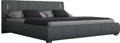 Produktbild von Bett Luna 140x200cm grau mit LED Beleuchtung