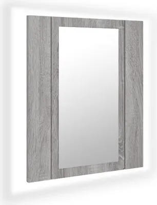 Produktbild von vidaXL LED-Spiegelschrank Grau Sonoma 40x12x45 cm Holzwerkstoff