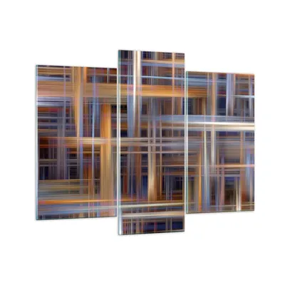 Produktbild von Bilder auf glas - Abstraktion modern - 130x100cm - Glasbilder - Wandbilder - Kunstdruck - zum Aufhängen bereit - Wanddekoration aus Glas - Glas Bilder - Wandbild auf Glas - 3 Teile - GCB130x100-3430