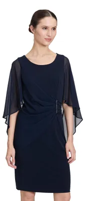 Produktbild von Vera Mont Damen Cocktailkleid mit Raffung 38, Night Sky